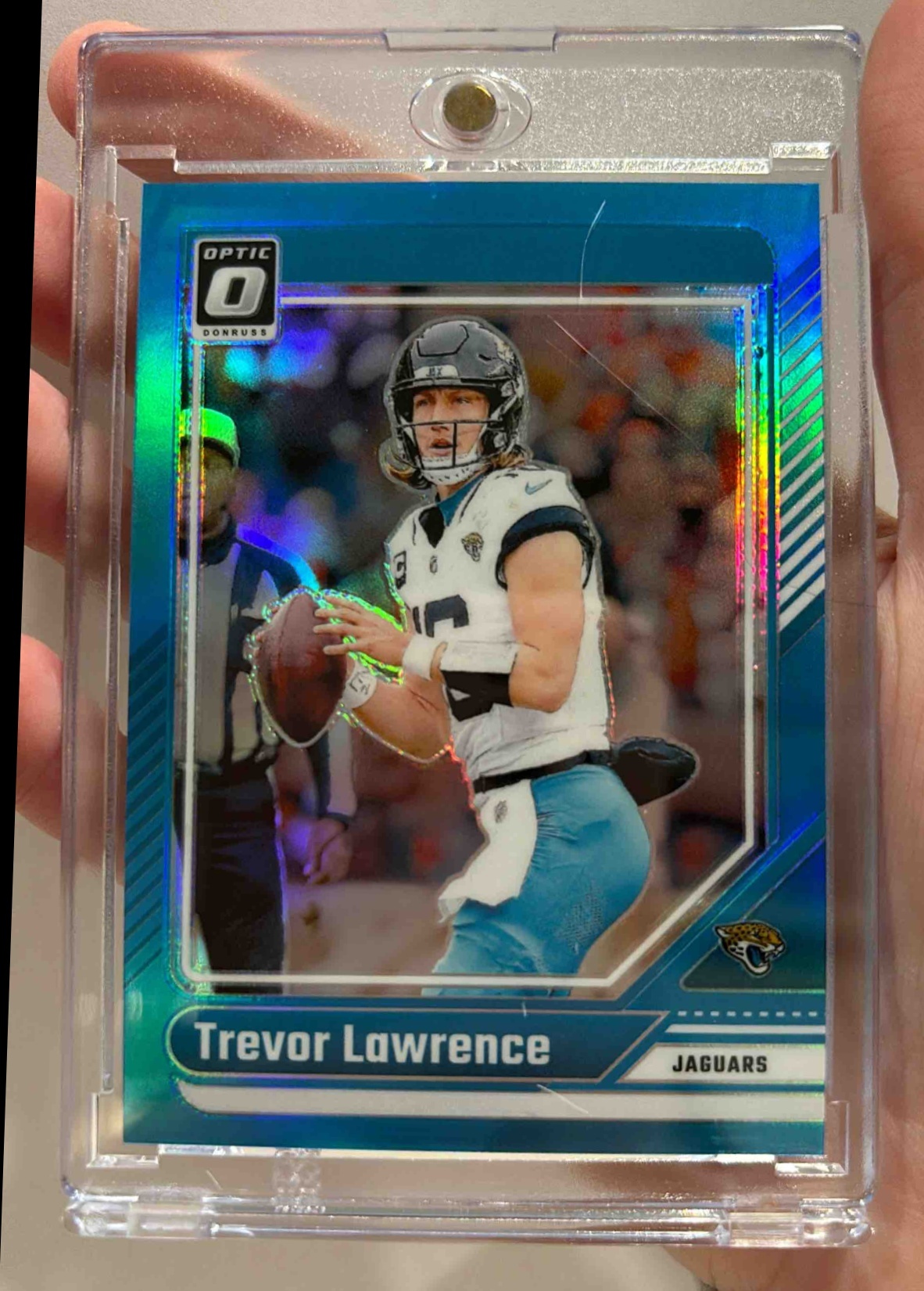 Card image for 2024 Panini Donruss Optic Trevor Lawrence Aqua /299 #88 Jaguars