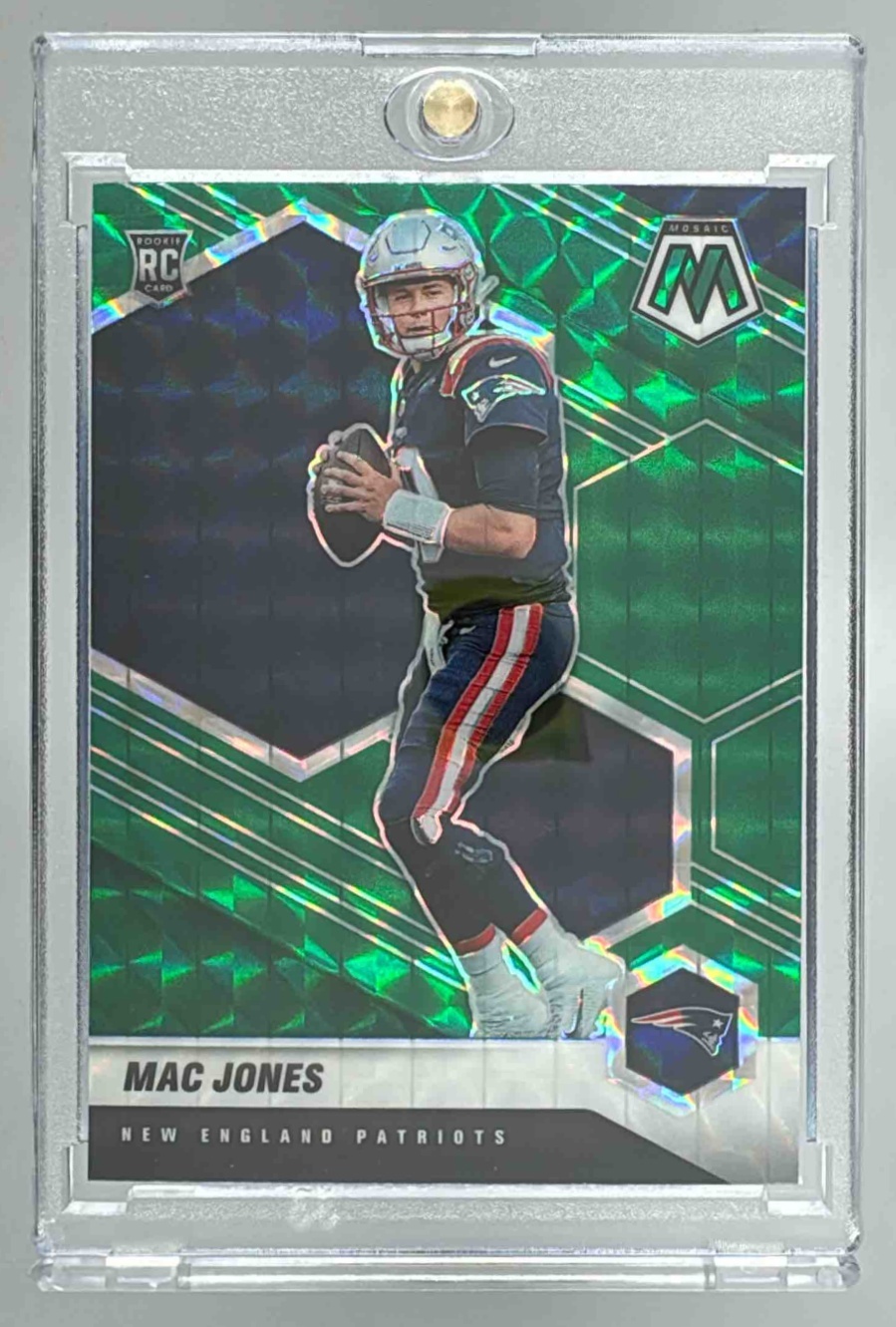 Card image for 2021 Panini Football Mosaic Mac Jones #306 RC New England Patriots