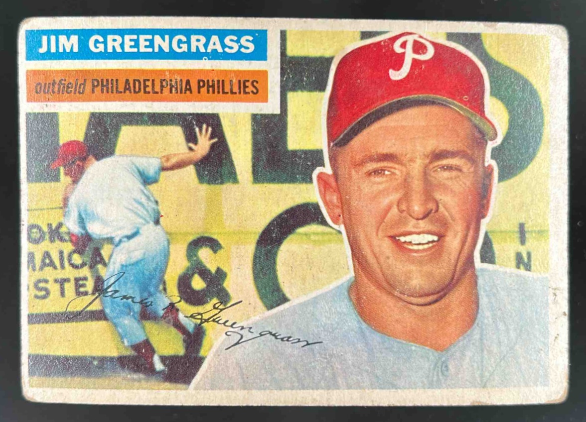 Card image for 1956 TOPPS BASEBALL JIM GREENGRASS #275 PHILADELPHIA PHILLIES