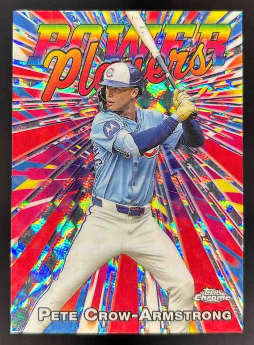 Card image for 2025 Topps Chrome Update Pete Crow-Armstrong Power Players Geometric Refractor
