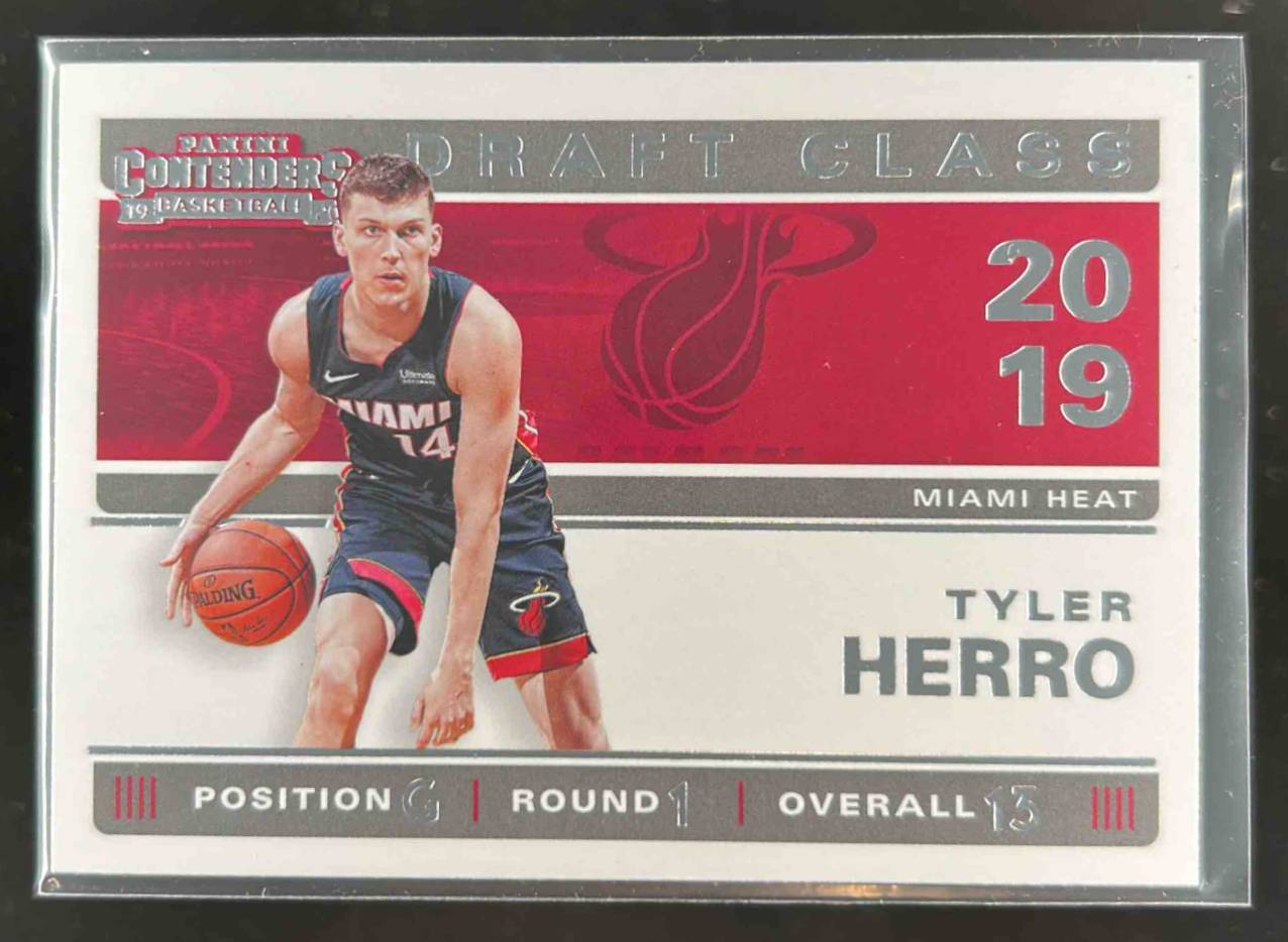 Card image for 2019-20 PANINI CONTENDERS TYLER HERRO 2019 DRAFT CLASS #13 RC ROOKIE MIAMI HEAT
