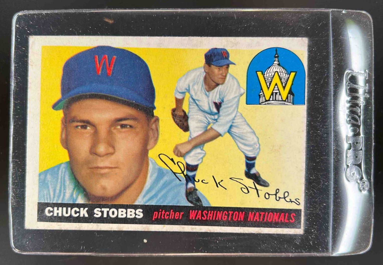 Card image for 1955 TOPPS BASEBALL CHUCK STOBBS #41