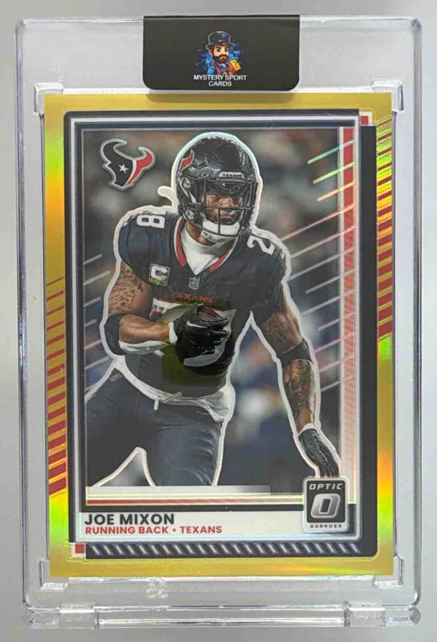 Card image for 2025 Panini Donruss Optic Joe Mixon Lime Green Prizm /50 #130 Texans