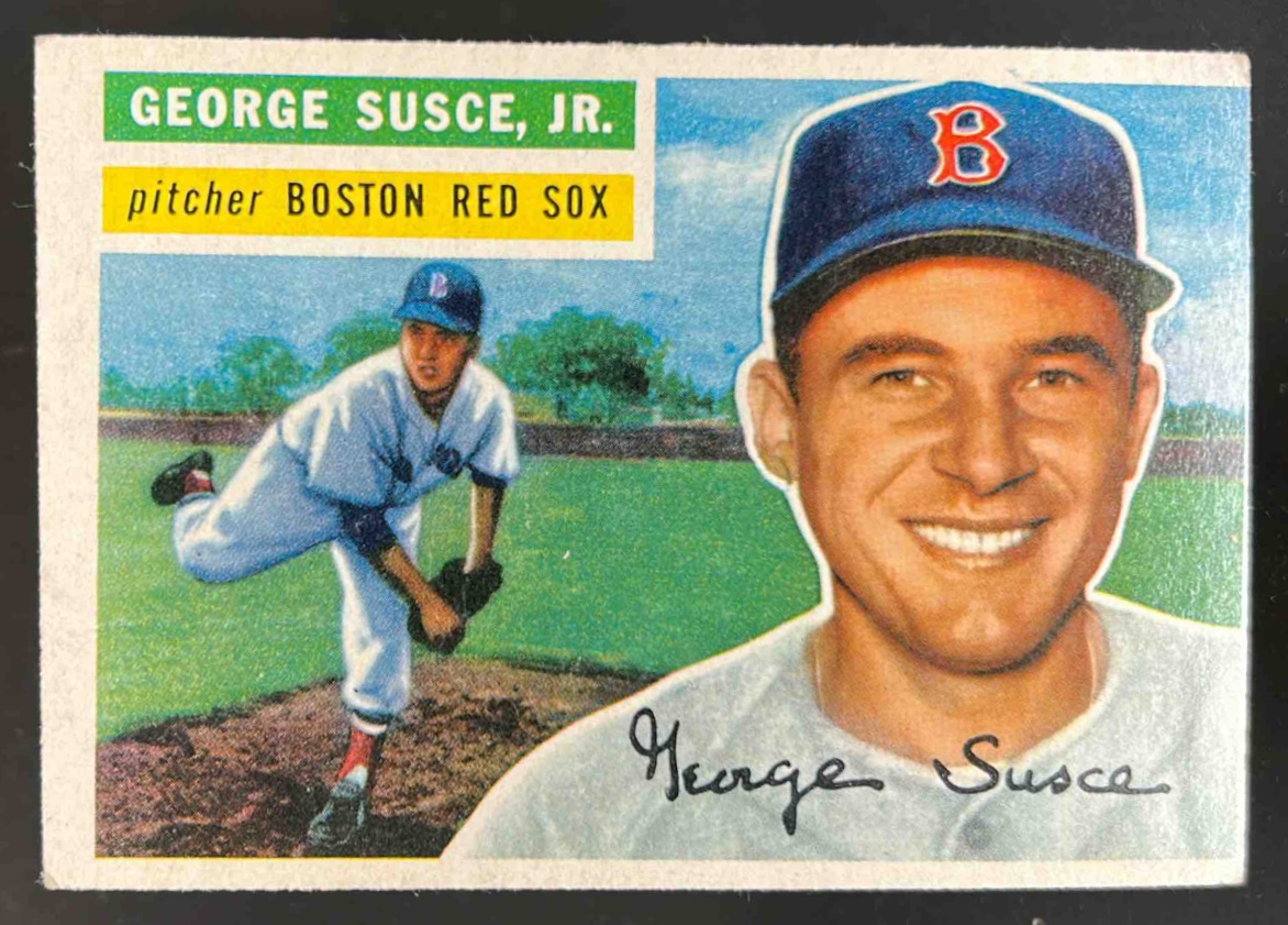 Card image for 1956 TOPPS GEORGE SUSCE JR. #93B BOSTON RED SOX