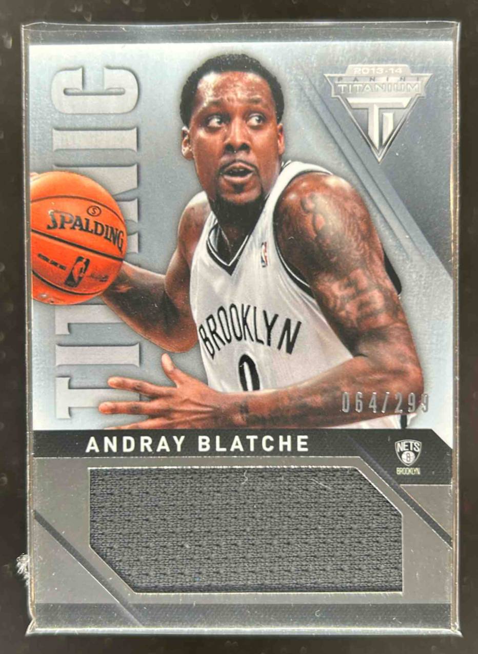 Card image for 2013-14 PANINI TITANIUM ANDRAY BLATCHE TITANIC THREADS JUMBO /299 #41 MEM