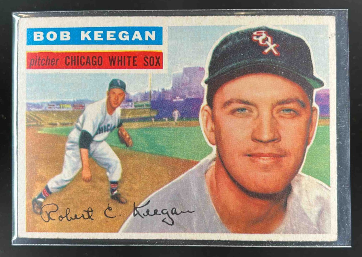 Card image for 1956 TOPPS BASEBALL BOB KEEGAN #54A CHICAGO WHITE SOX