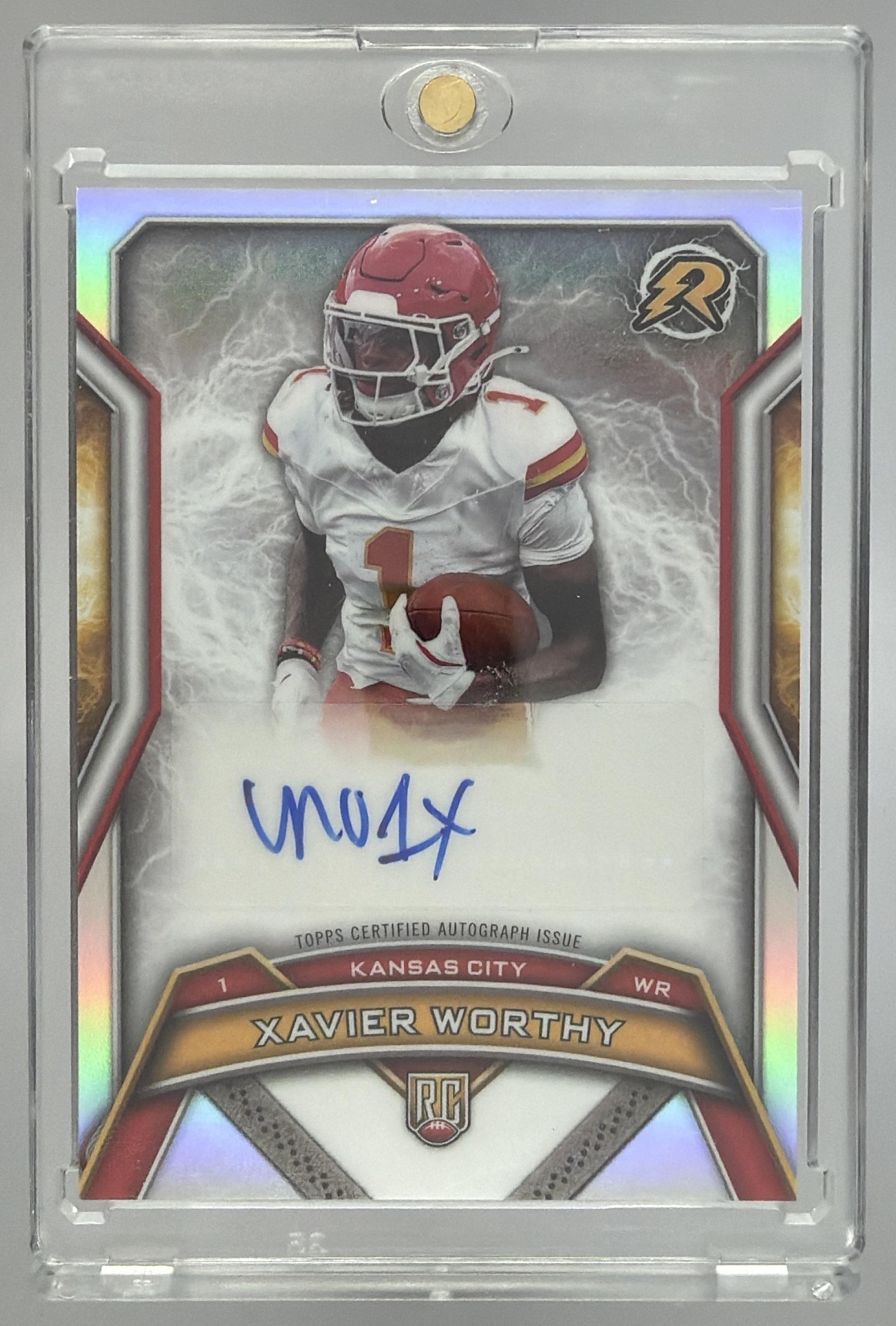 Card image for 2024 Topps Resurgence Xavier Worthy Rookie Signature #RRS-XW RC Auto Chiefs