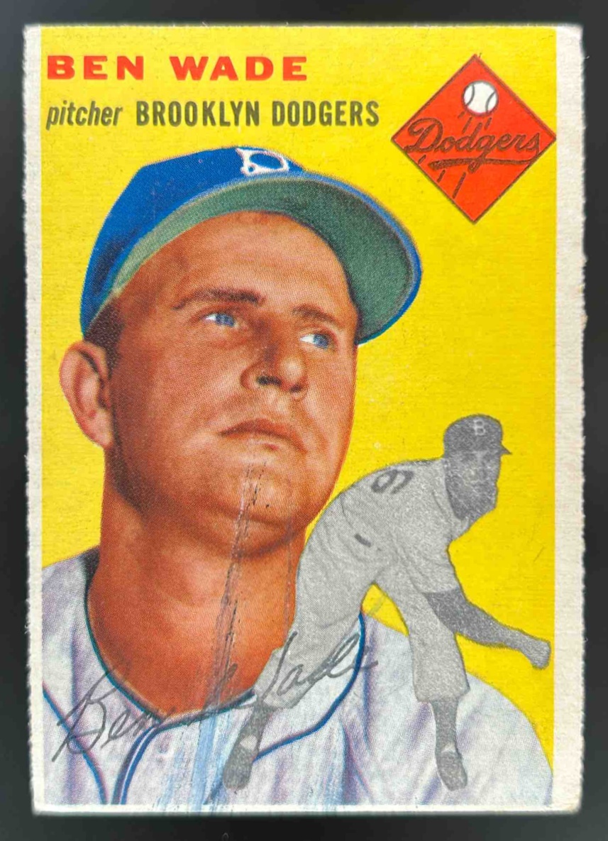 Card image for 1954 TOPPS BASEBALL BEN WADE #126