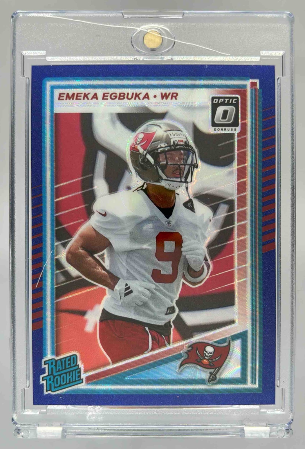 Card image for 2025 Panini Donruss Emeka Egbuka Rated Rookie #375 RC Buccaneers