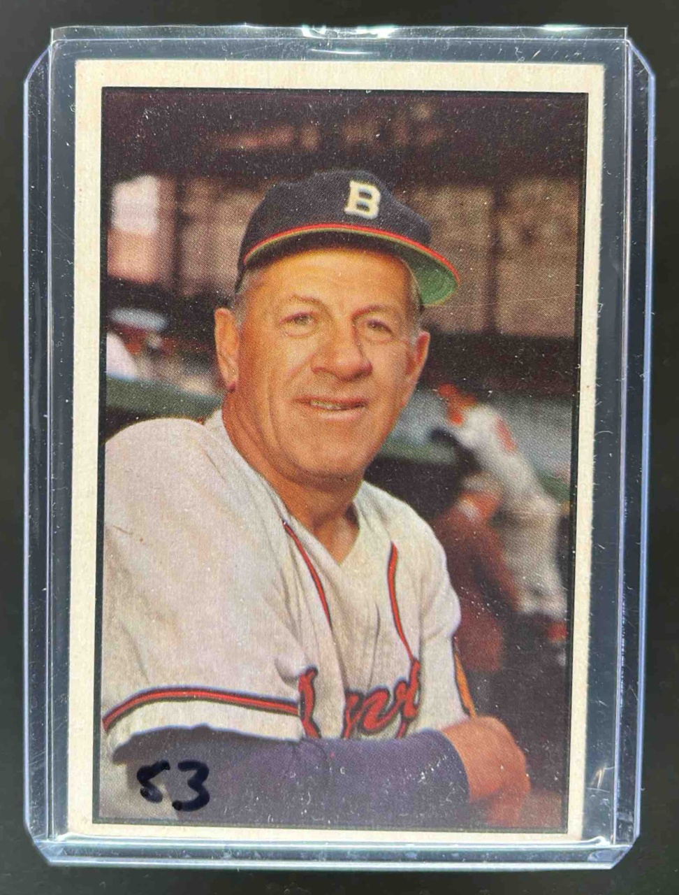 Card image for 1953 BOWMAN BASEBALL COLOR CHARLIE GRIMM #69