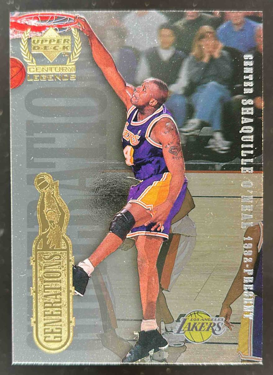 Card image for 1998-99 Upper Deck Century Legends Shaquille O'Neal / Wilt Chamberlain Generations #NNO
