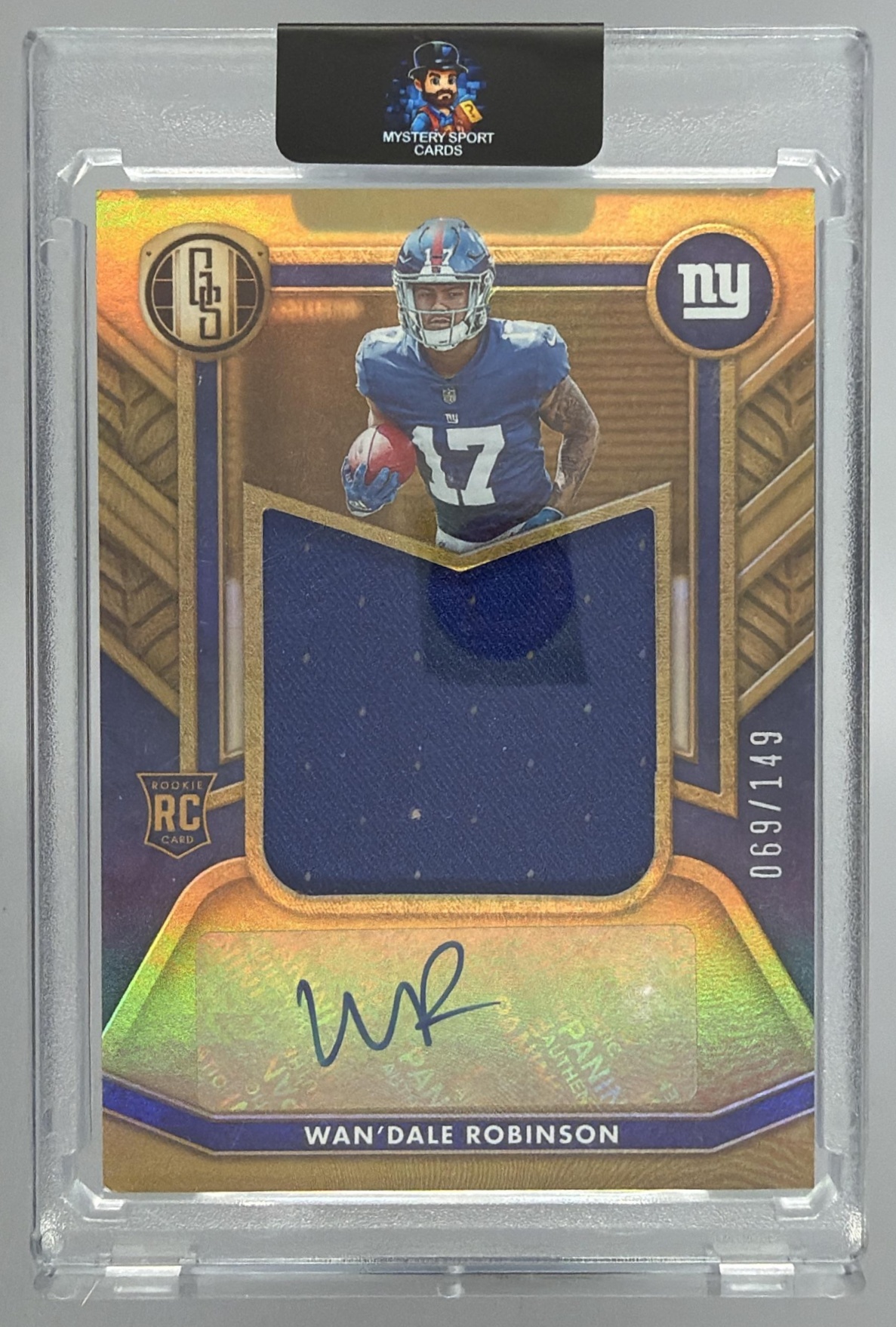 Card image for 2022 Panini Football Spectra Wan'Dale Robinson /125 #215 RC Auto New York Giants
