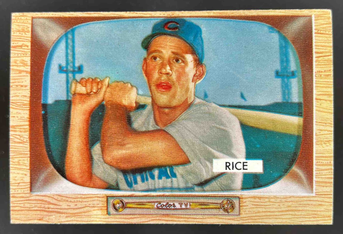 Card image for 1955 BOWMAN BASEBALL HAL RICE #52 CHICAGO CUBS