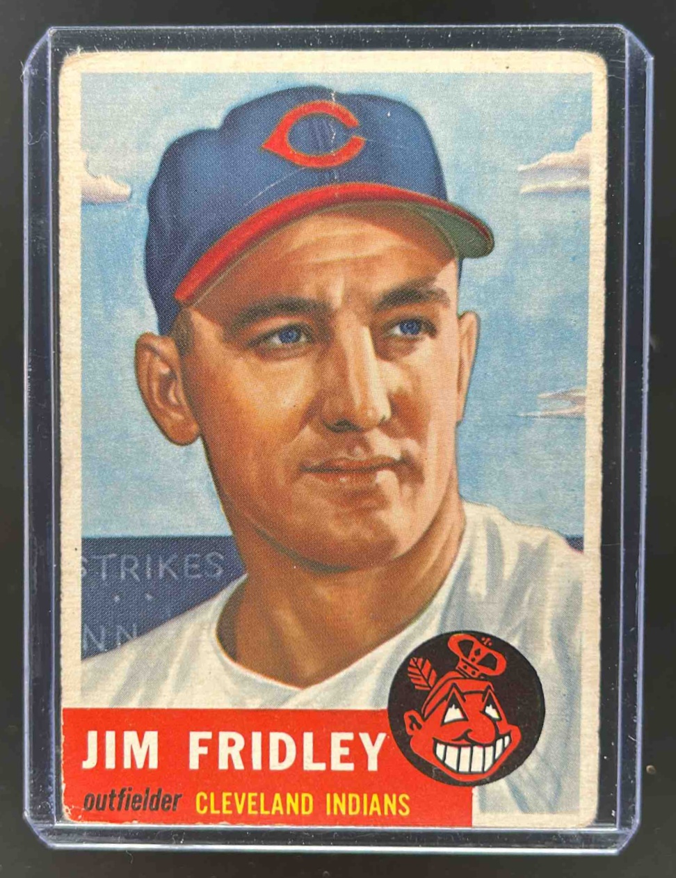 Card image for 1953 TOPPS BASEBALL JIM FRIDLEY #187