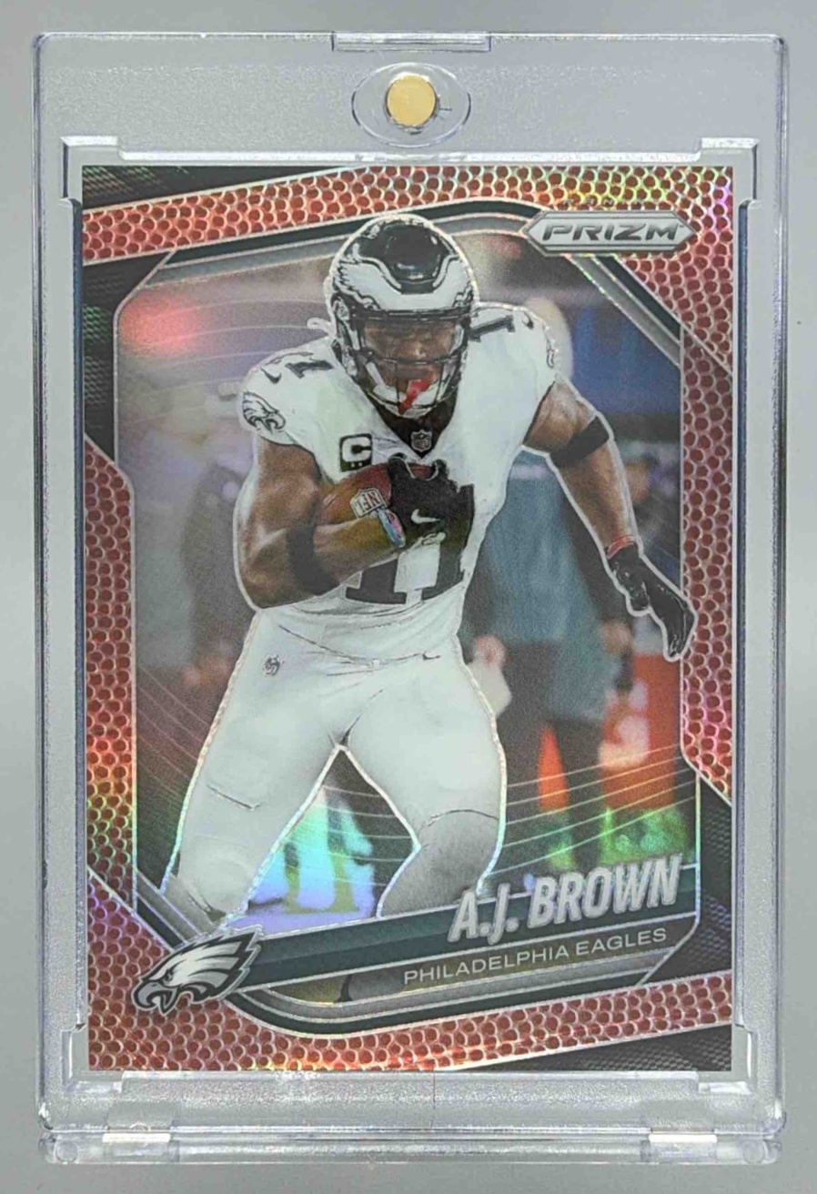 Card image for 2025 Panini Football Prizm A.J. Brown Pigskin /180 #253 Philadelphia Eagles