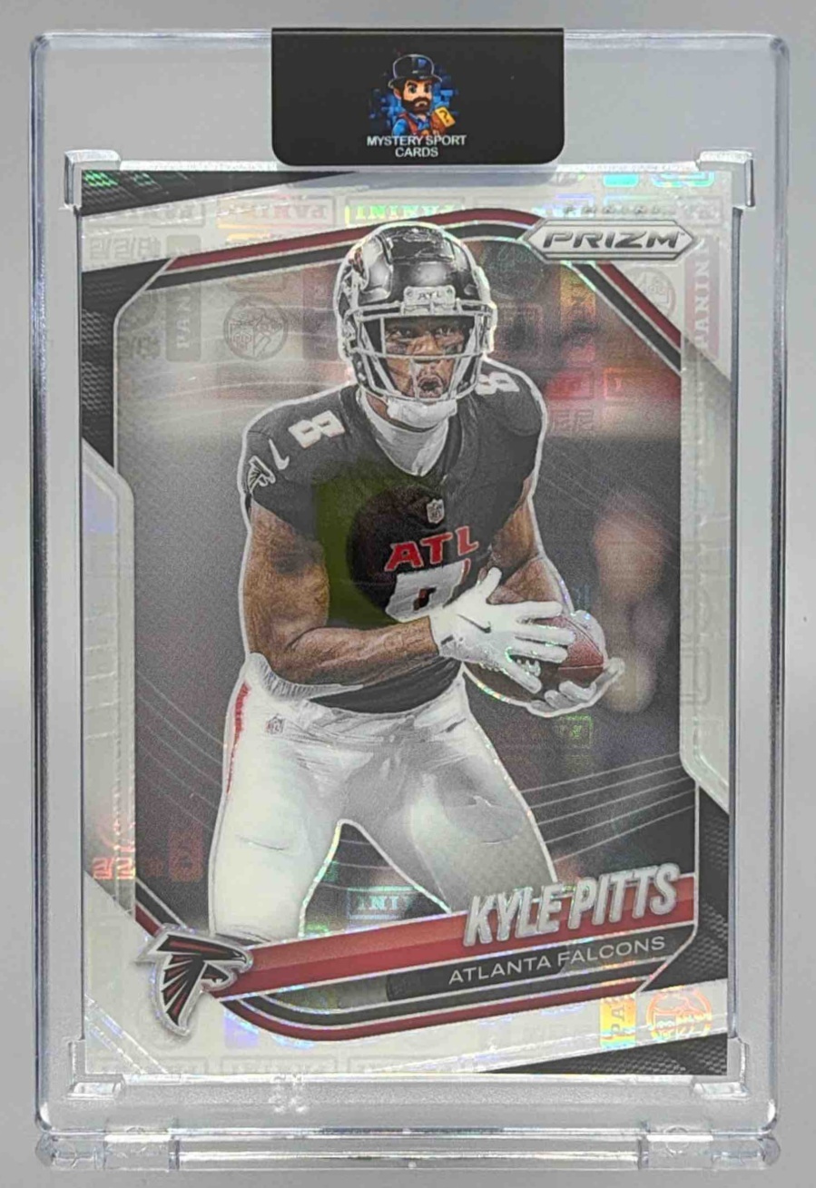 Card image for 2025 Panini Football Prizm Kyle Pitts Choice Red /20 #222 Atlanta Falcons
