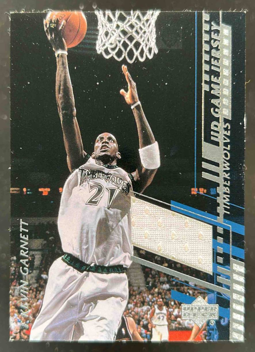 Card image for 2000-01 KEVIN GARNETT #KG-C UD GAME JERSEYS (SERIES ONE) /8 MEM