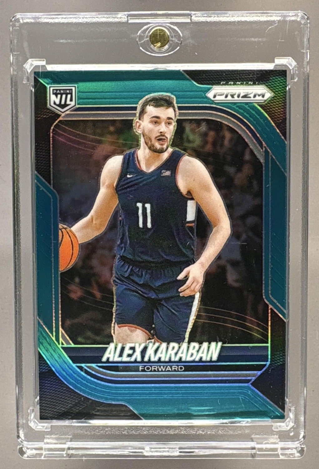 2025-26 PANINI PRIZM ALEX KARABAN #77 TEAL 35/215 HUSKIES