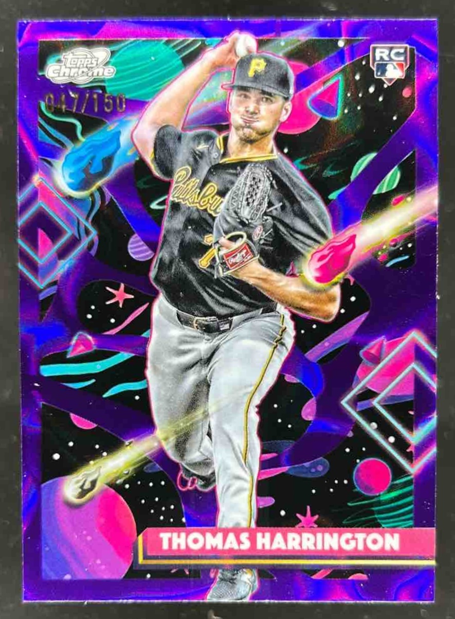 Card image for Thomas Harrington 2025 Topps Cosmic Chrome Purple Nebula Refractor /150