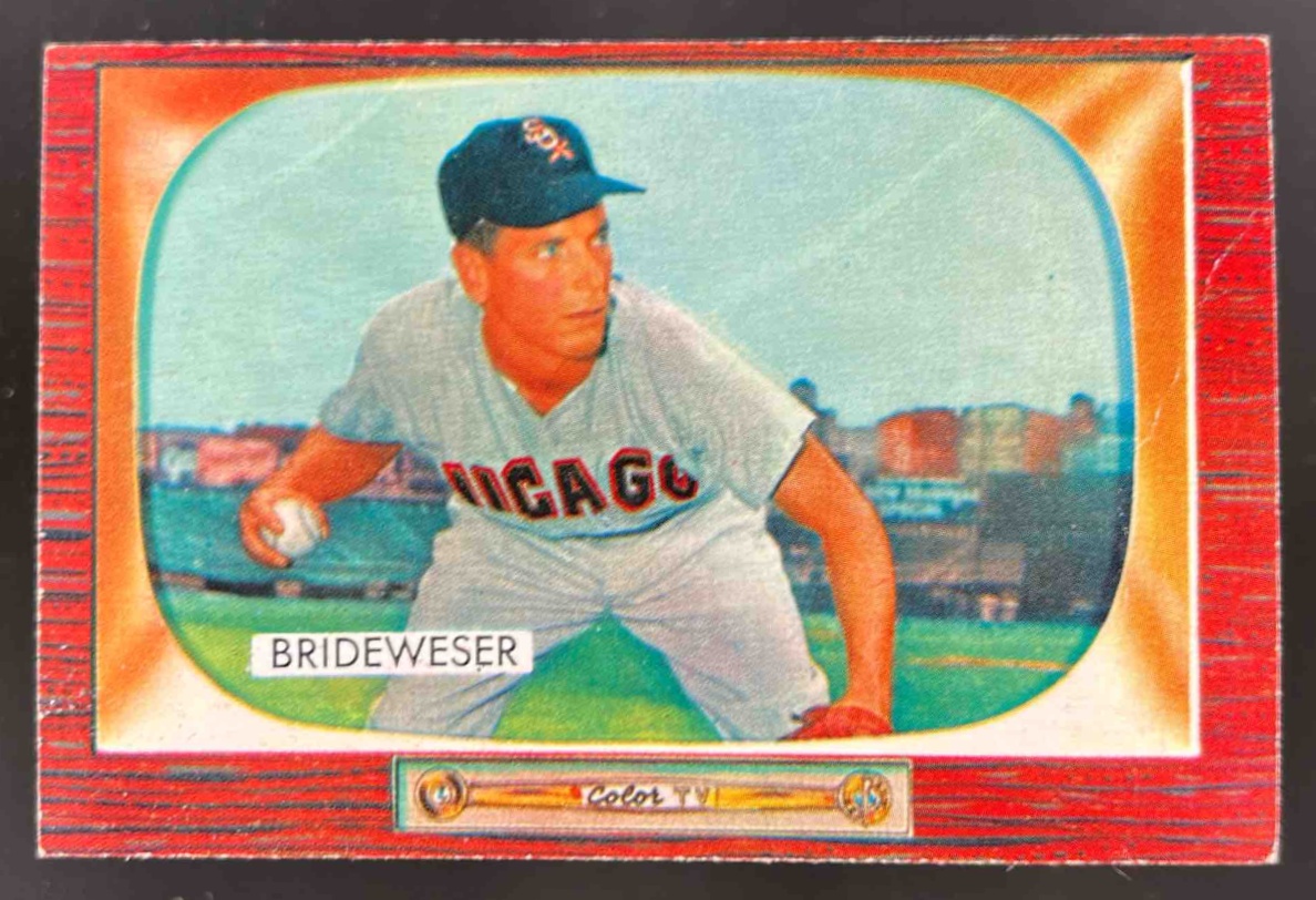 Card image for 1955 BOWMAN BASEBALL JIM BRIDEWESER #151 CHICAGO WHITE SOX