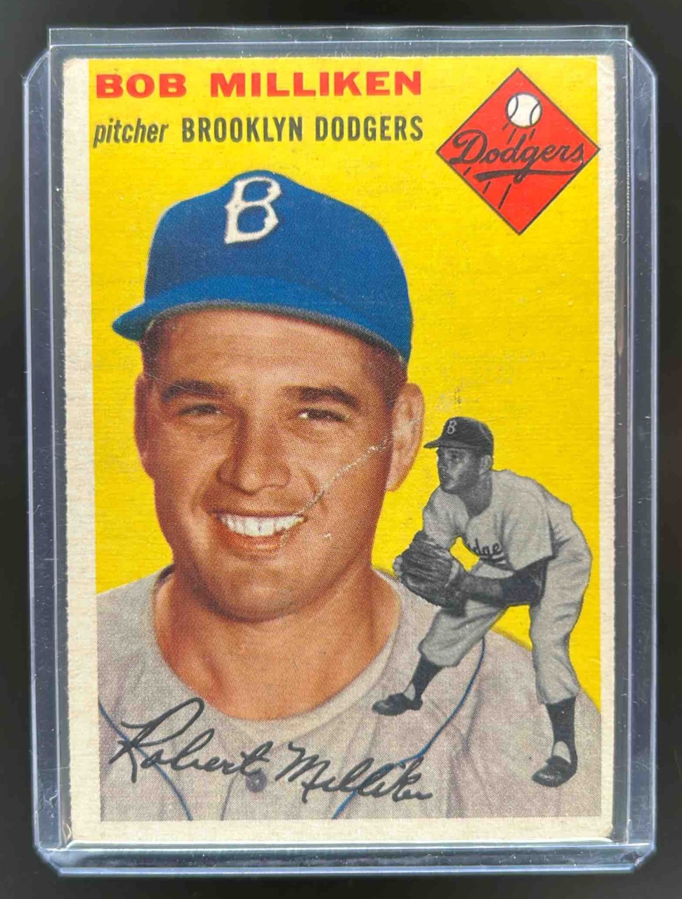 Card image for 1954 TOPPS BASEBALL BOB MILLIKEN #177