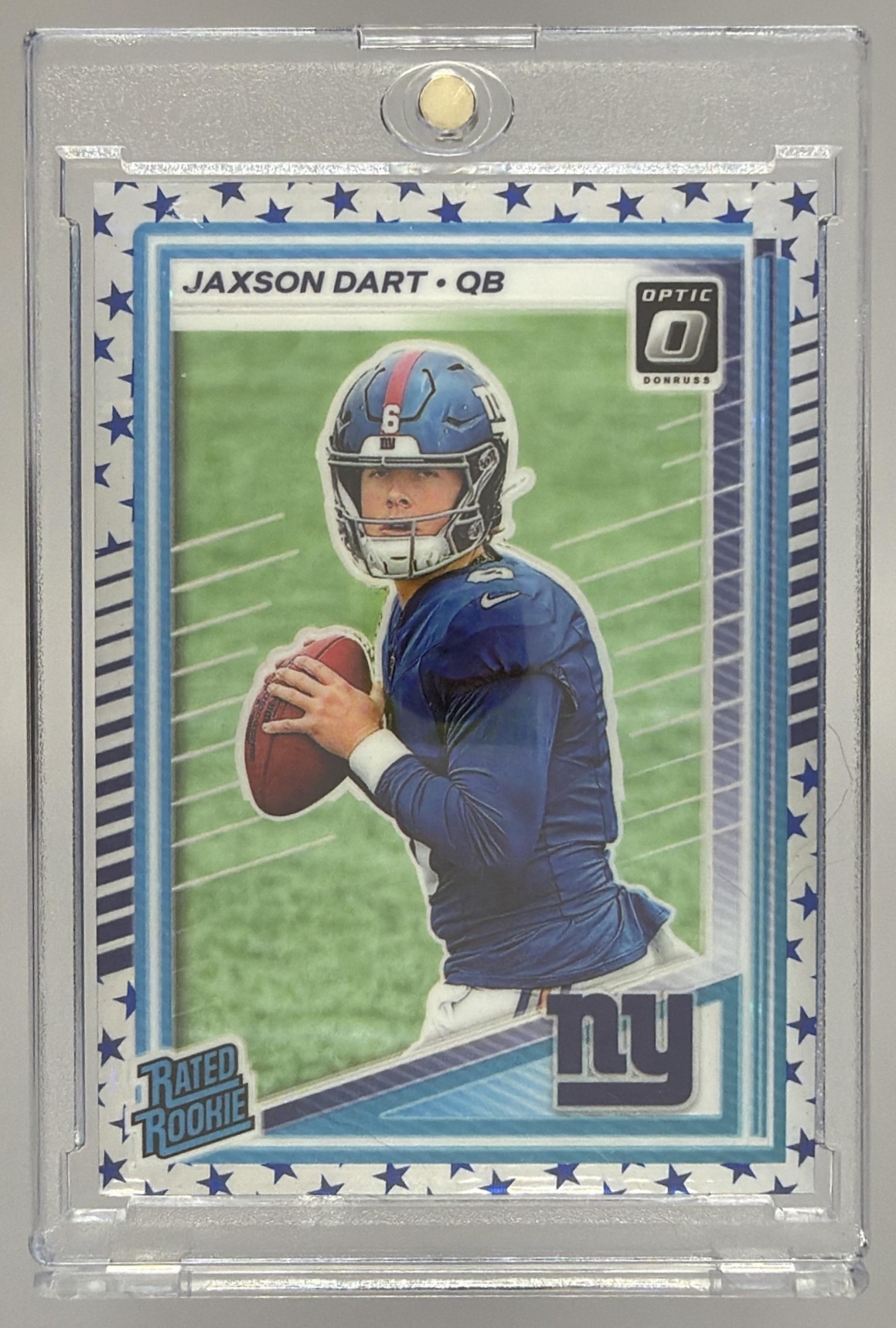 Card image for 2025 Panini Donruss Optic Jaxson Dart Rated Rookie Stars Prizm #273 Giants