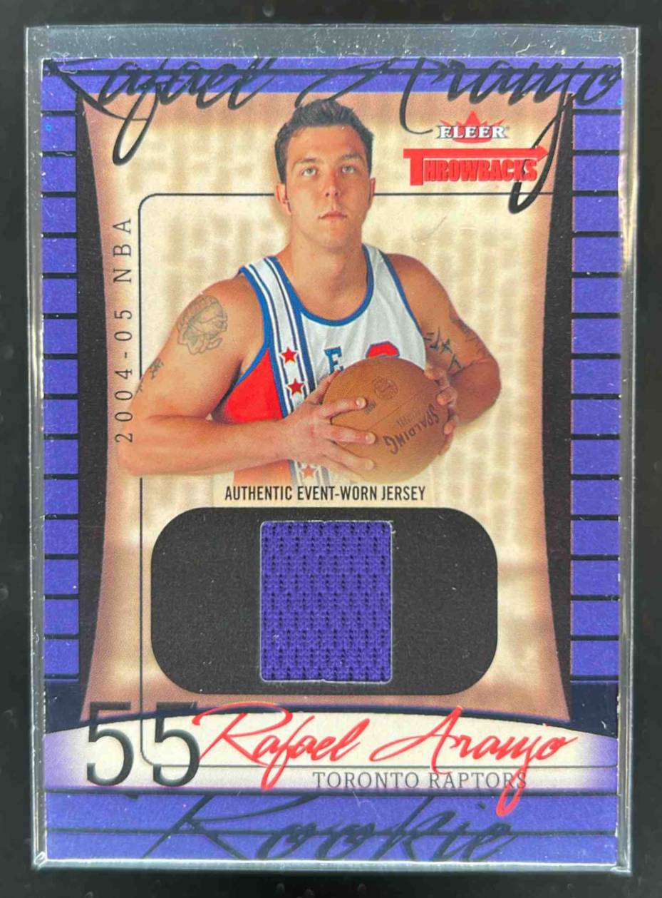 Card image for 2004-05 FLEER THROWBACKS RAFAEL ARAUJO /499 #83 MEM RC ROOKIE TORONTO RAPTORS