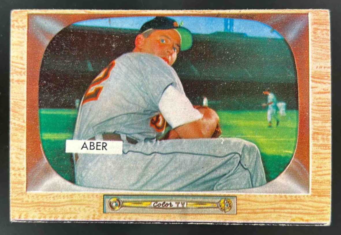 Card image for 1955 BOWMAN BASEBALL AL ABER #24 DETROIT TIGERS