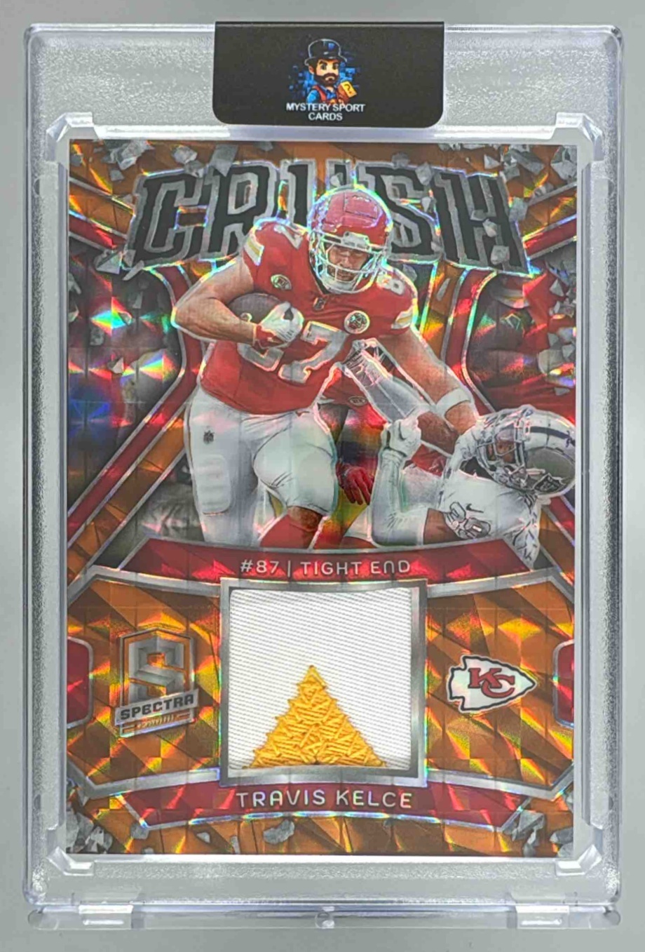 Card image for 2024 Panini Spectra Travis Kelce Crush Meta /25 #CRU-TKE Chiefs