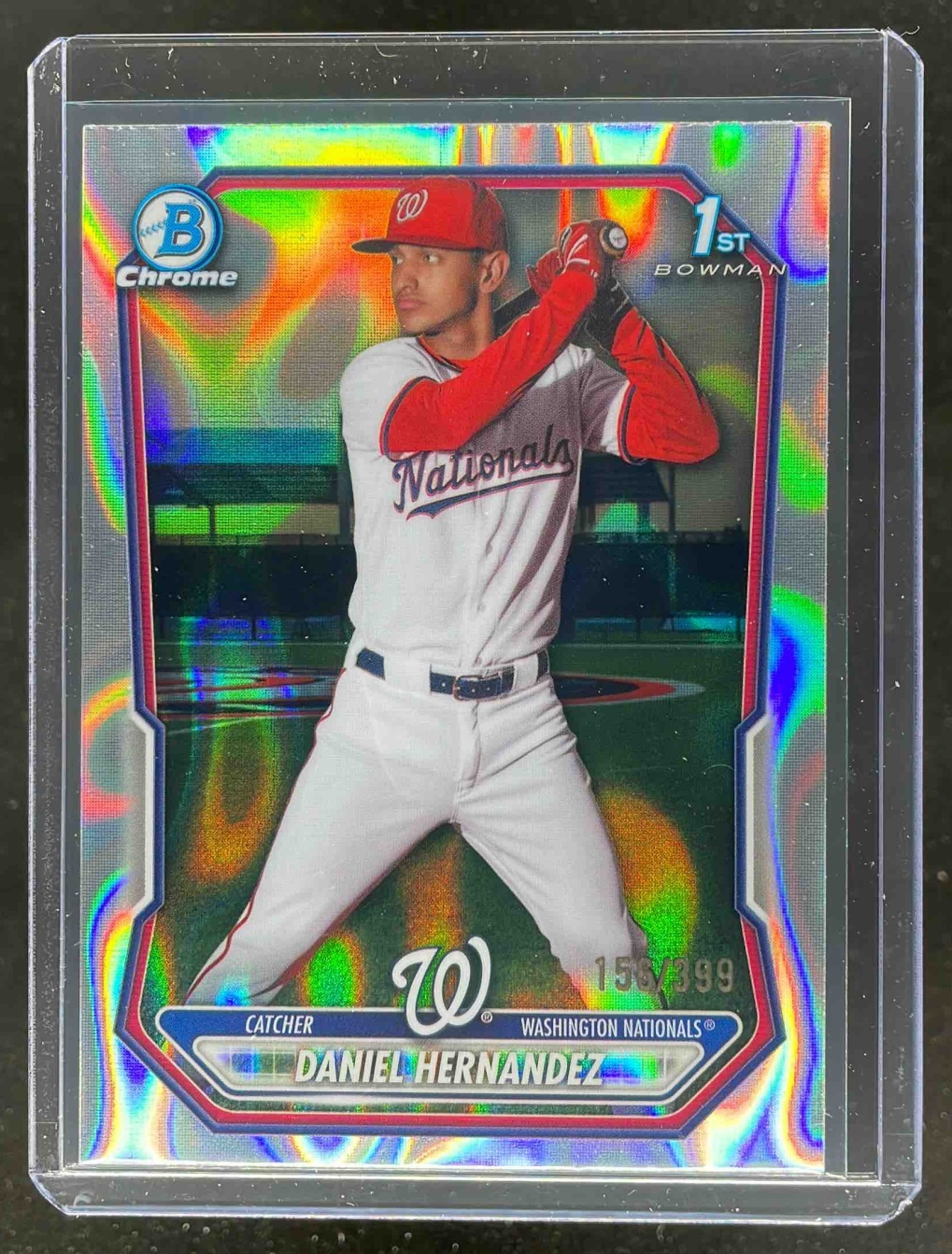 Card image for 2026 Bowman Daniel Hernandez Chrome Lava Refractor /399 #BCP-97 1st Prospect
