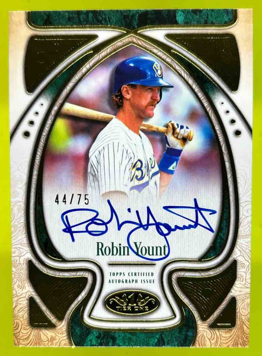 Card image for Robin Yount 2026 Topps Baseball Tier One Operators Auto /199 Milwaukee Brewers