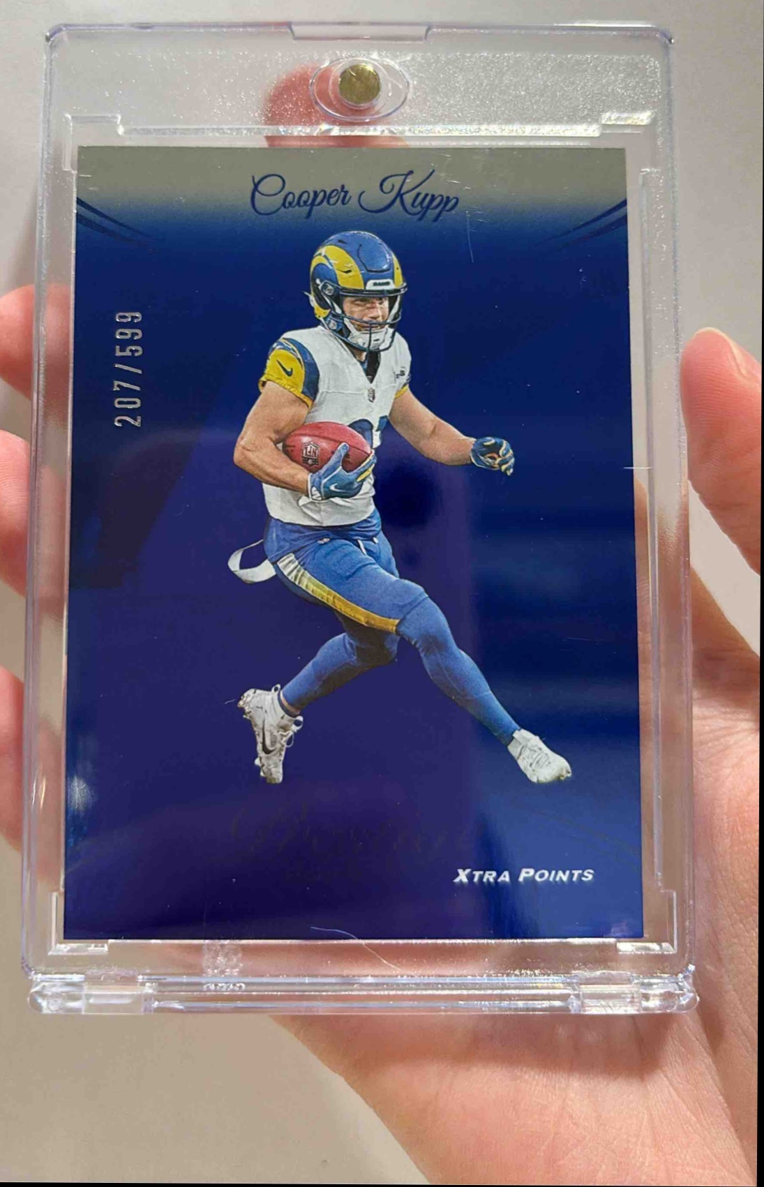 Card image for 2024 Panini Prestige Cooper Kupp Blue Xtra Points /599 #176 Rams