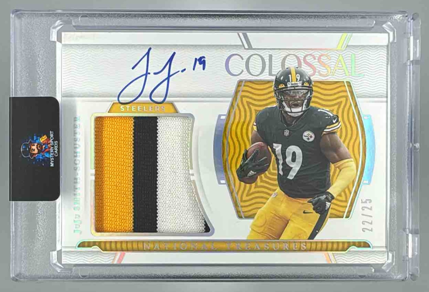Card image for 2019 Panini The National JuJu Smith-Schuster Escher Squares /25 #25 Steelers