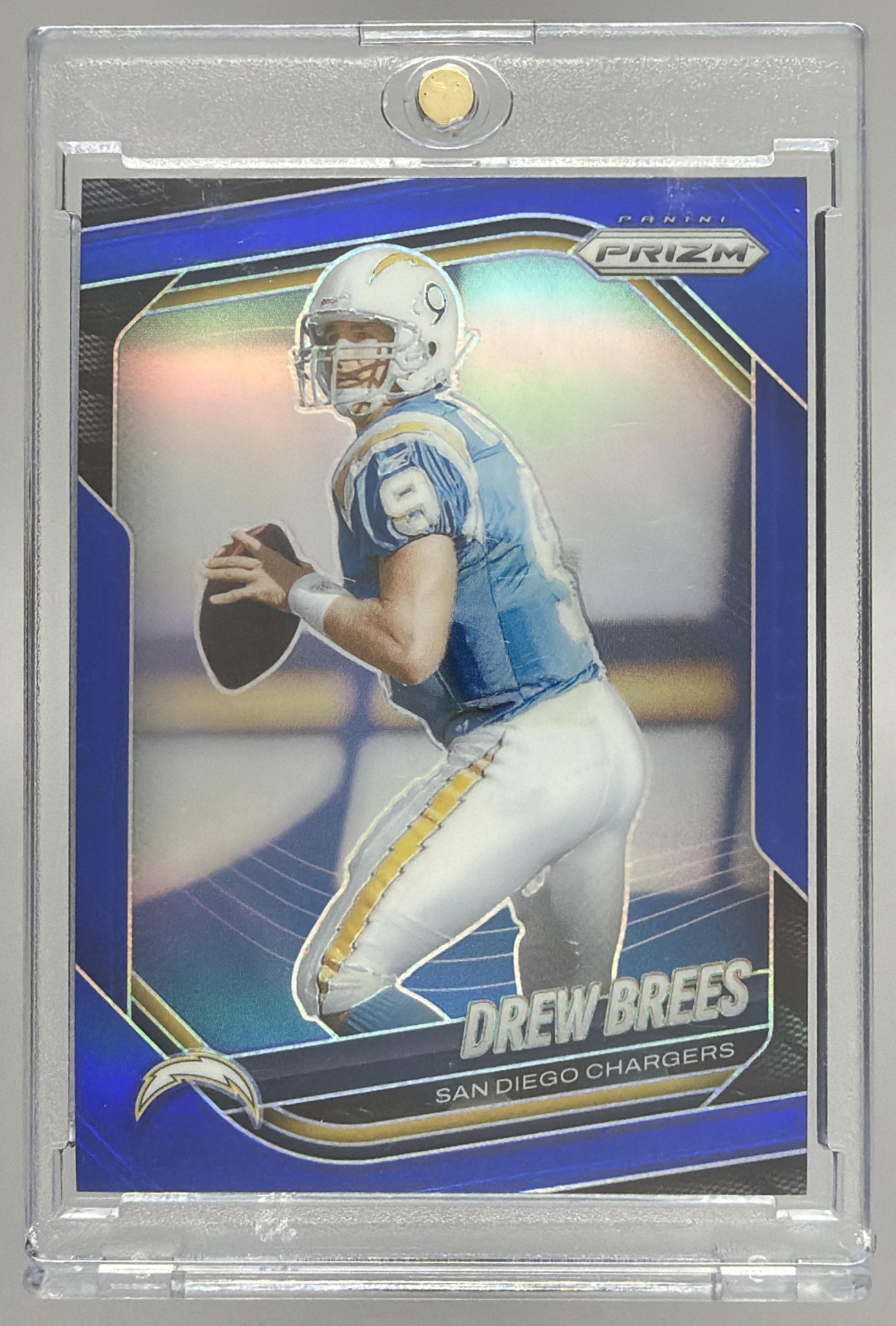 Card image for 2025 Panini Football Prizm Drew Brees Silver #266 San Diego Chargers