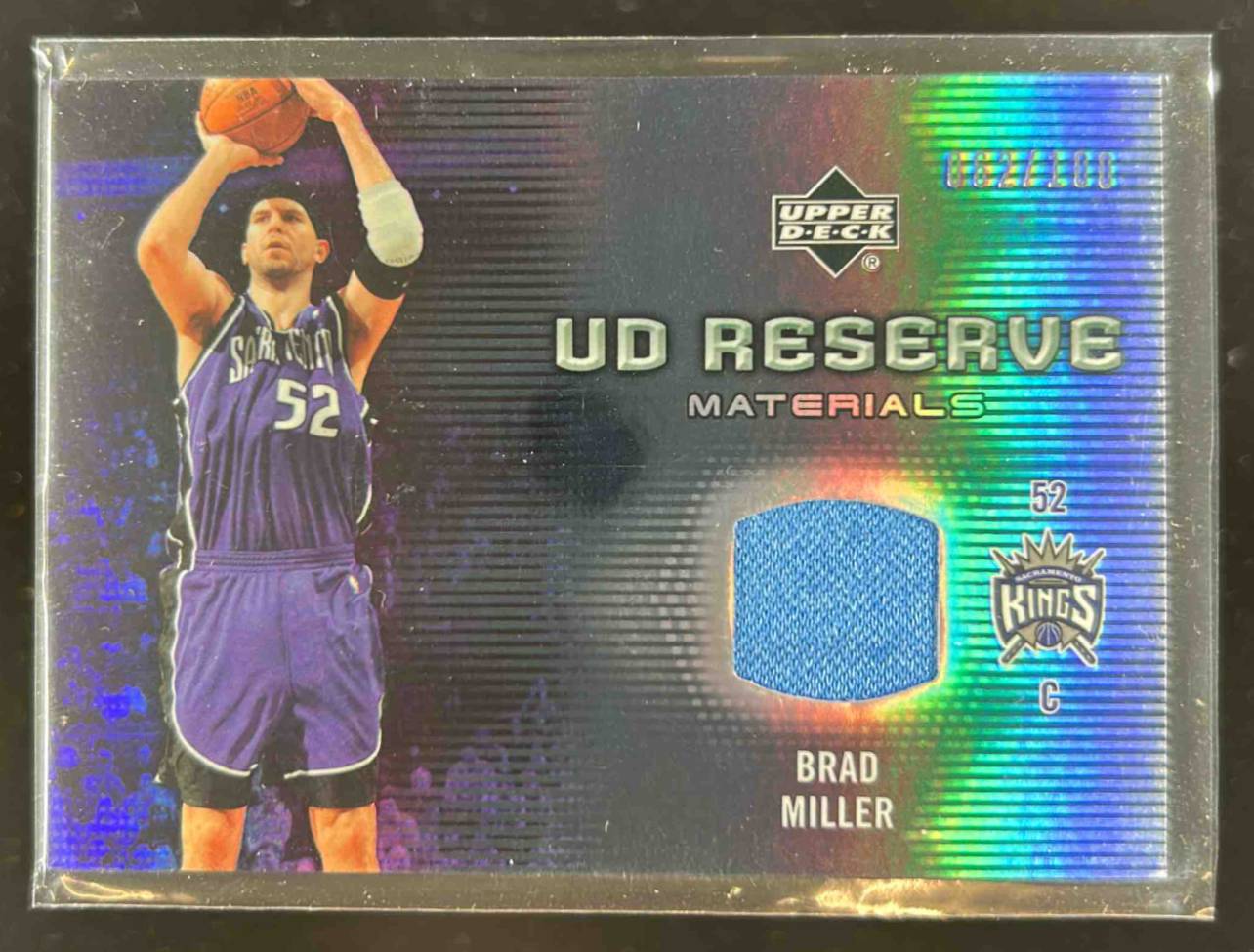 Card image for 2006-07 Upper Deck Reserve Brad Miller Materials /100 #RM-BM MEM