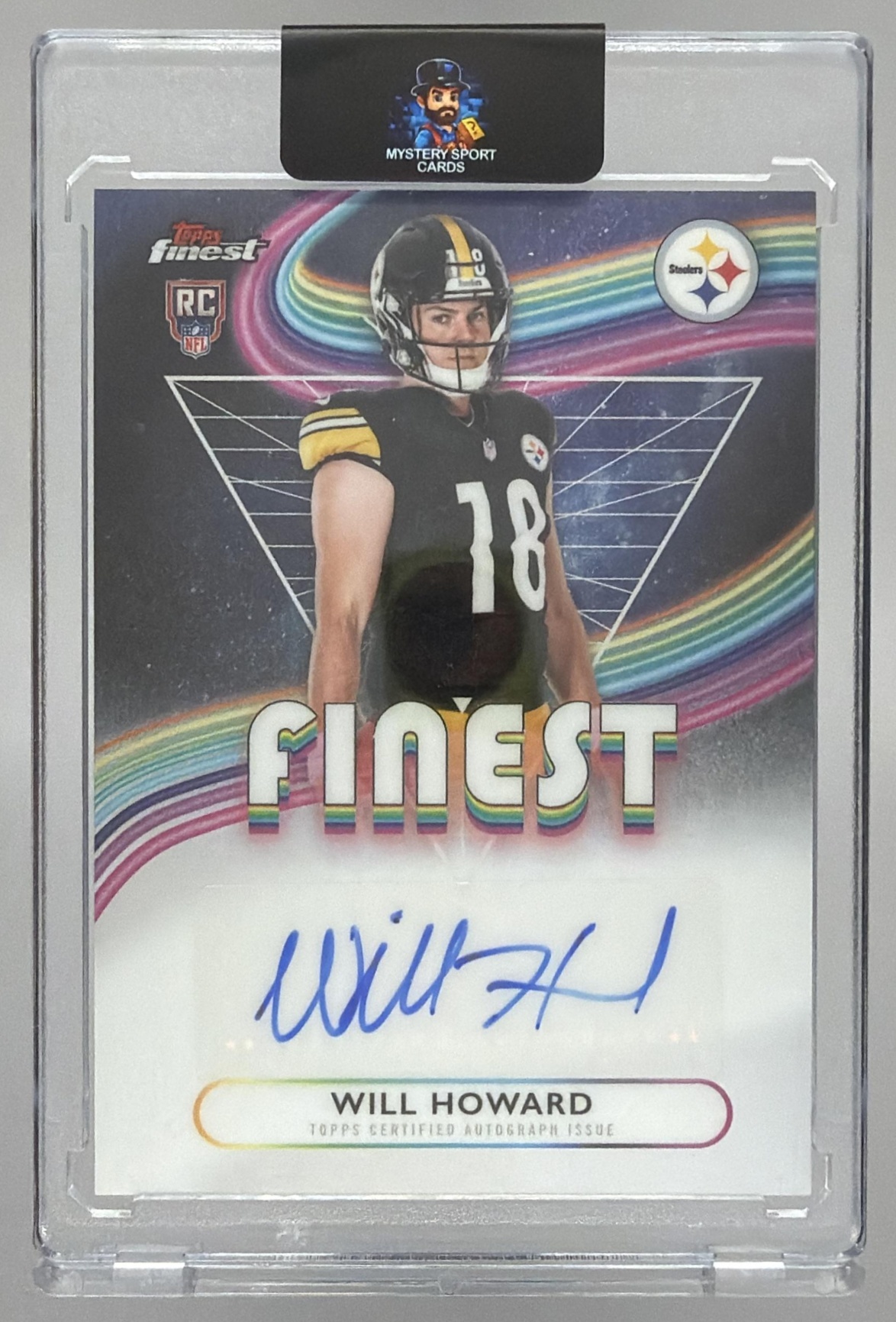 Card image for 2025 Topps Finest Will Howard Rookie Auto #RFA-WH RC Steelers