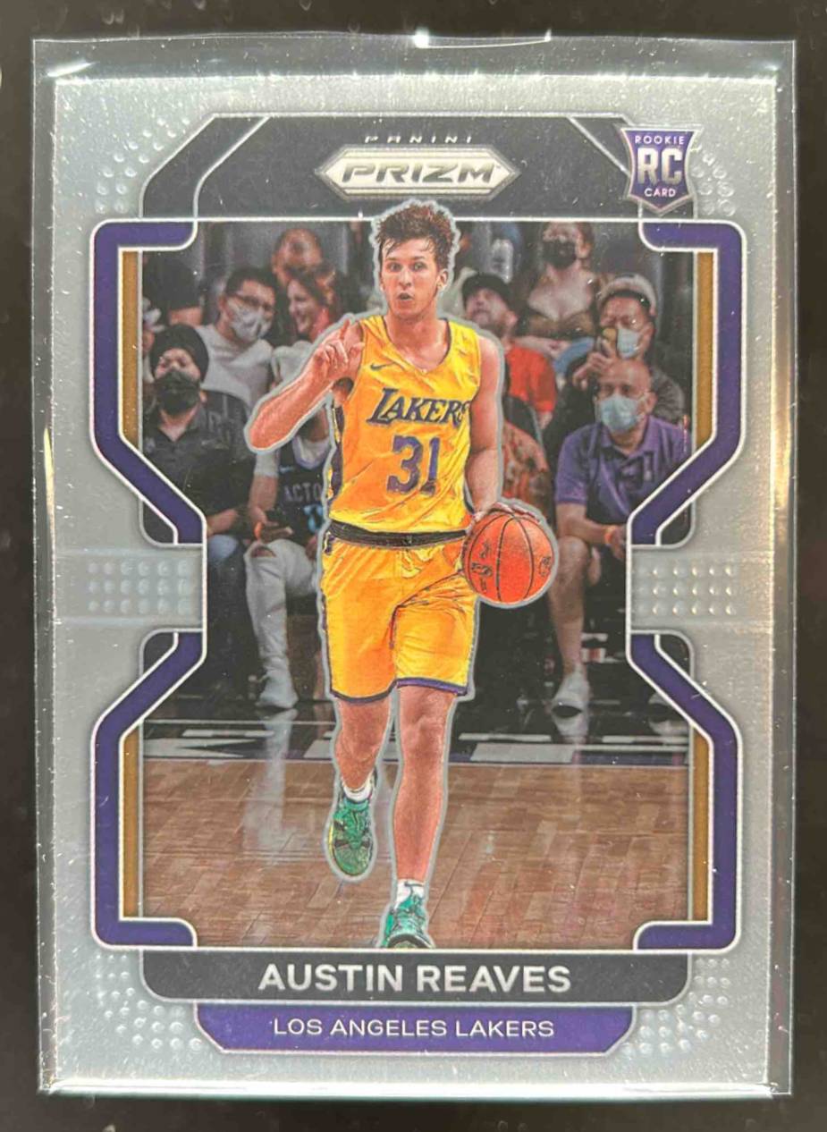 Card image for 2021-22 PANINI PRIZM AUSTIN REAVES #165 RC ROOKIE LOS ANGELES LAKERS