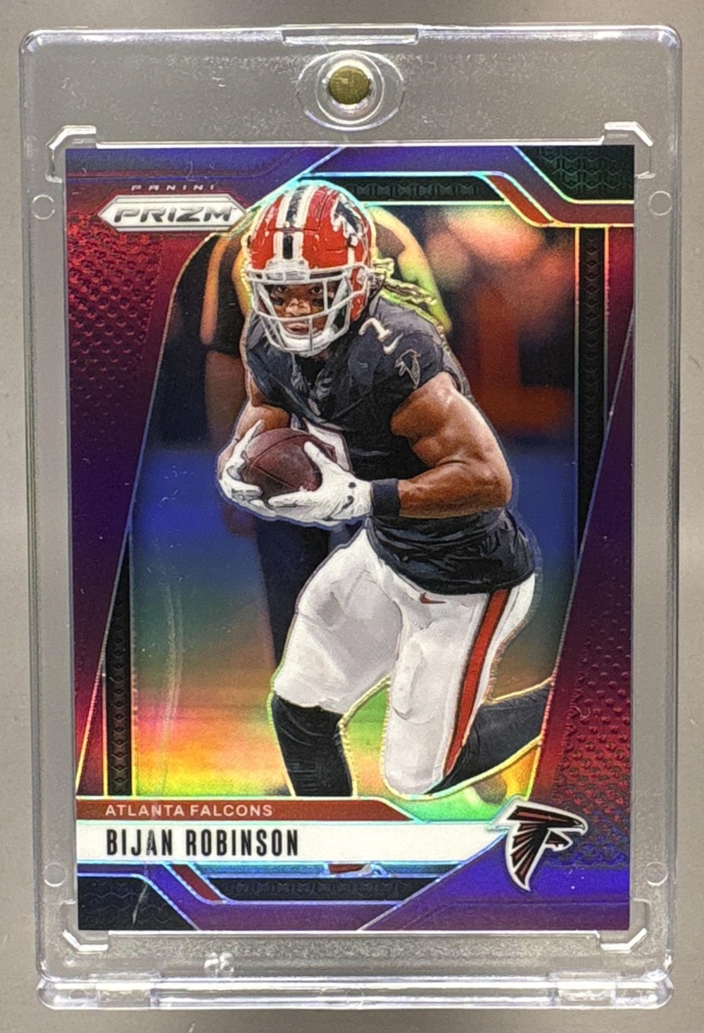 2024 PANINI PRIZM BIJAN ROBINSON #11 PURPLE 17/125 FALCONS