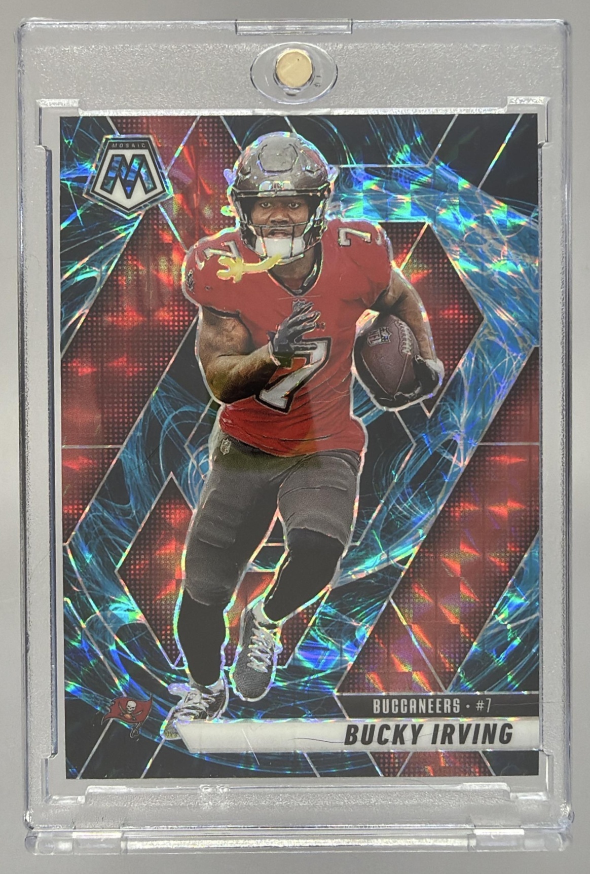 Card image for 2025 Panini Football Mosaic Bucky Irving #99 Tampa Bay Buccaneers