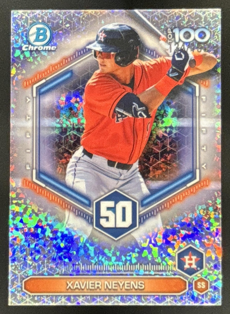 Card image for 2026 Bowman Xavier Neyens Scouts Top 100 Chrome Mini-Diamond Refractor /150