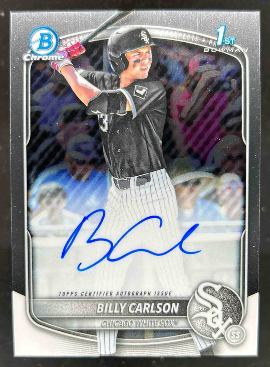 Card image for Billy Carlson 2025 Bowman Draft Chrome Prospect Auto