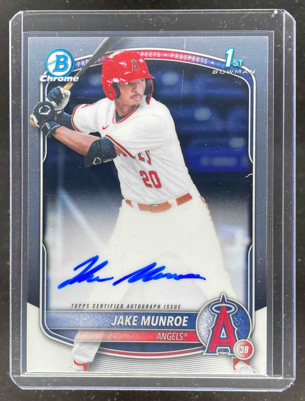 Card image for 2025 Bowman Draft Jake Munroe Chrome Auto #CPA-JMU 1st Prospect