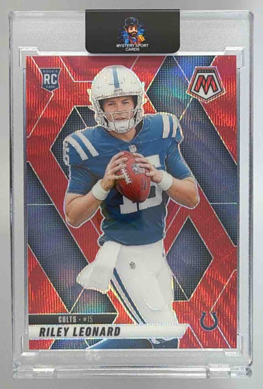 Card image for 2025 Panini Football Mosaic Riley Leonard Rookies #372 RC Indianapolis Colts