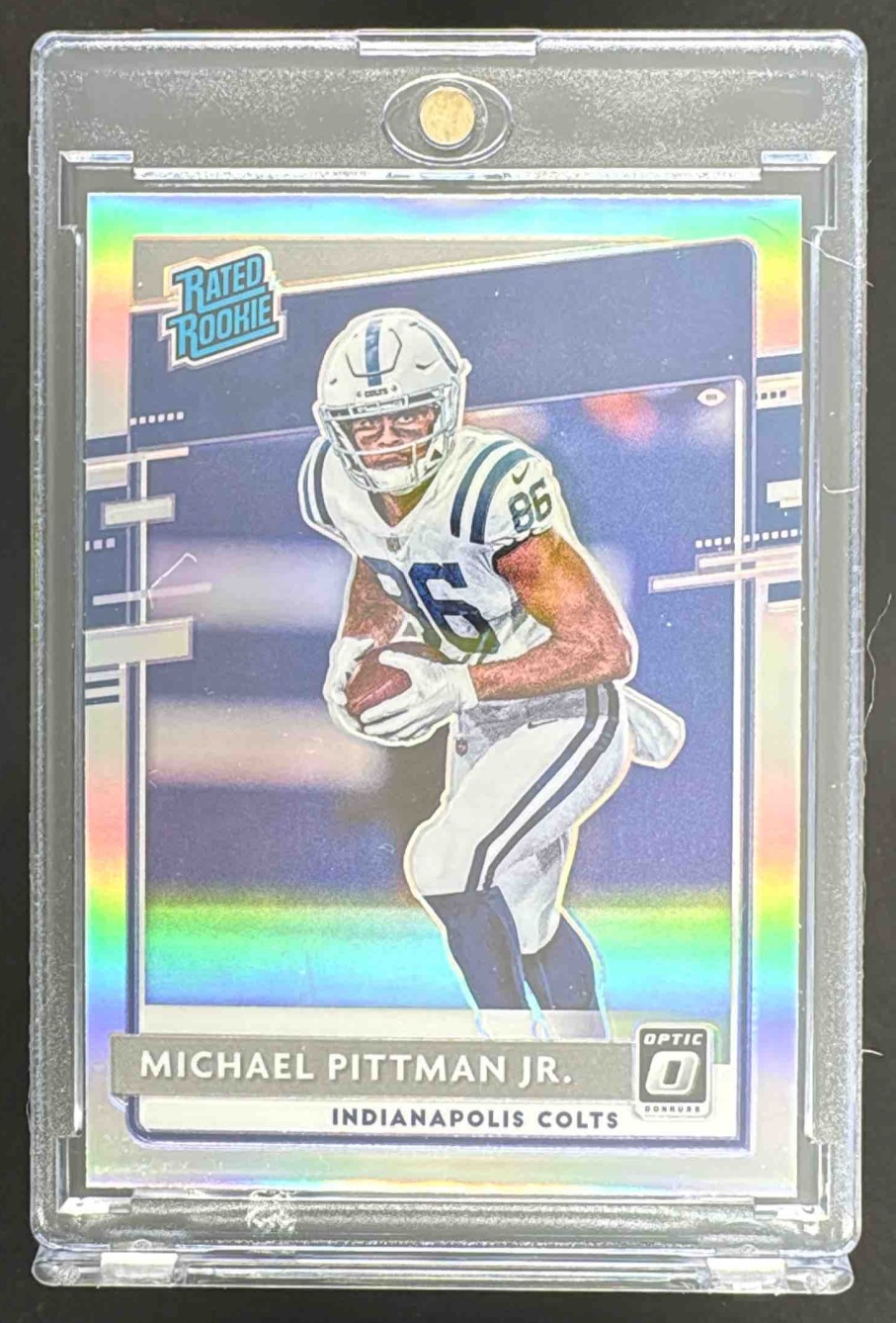 Card image for 2020 Panini Donruss Optic Michael Pittman Jr. Holo Prizm #172 RC Colts