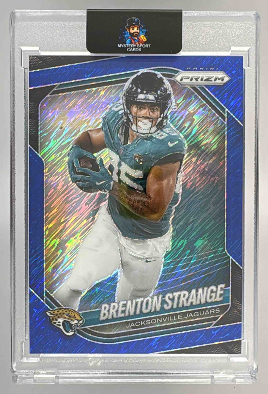 Card image for 2025 Panini Football Prizm Brenton Strange White /35 #136 Jacksonville Jaguars