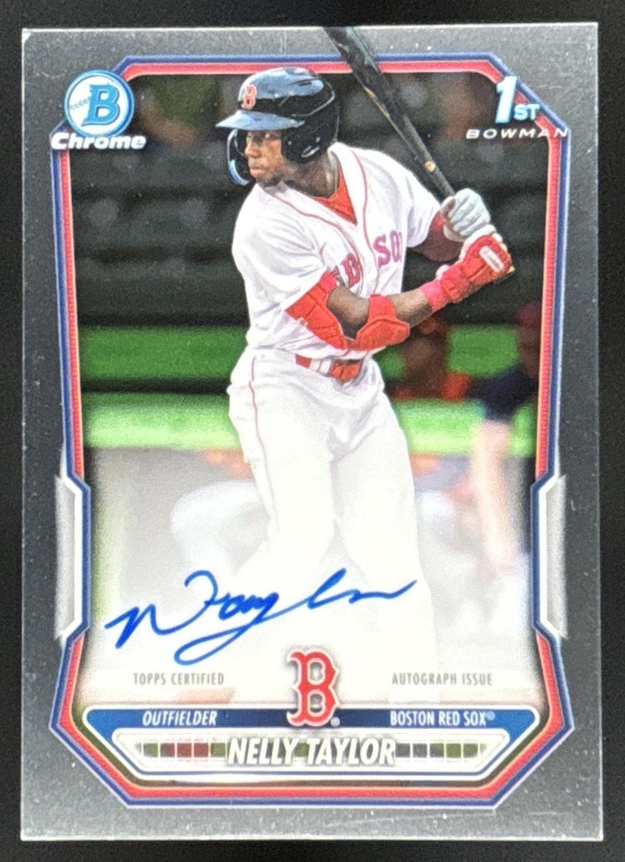 Card image for Nelly Taylor 2026 Bowman Chrome Prospect Auto Boston Red Sox