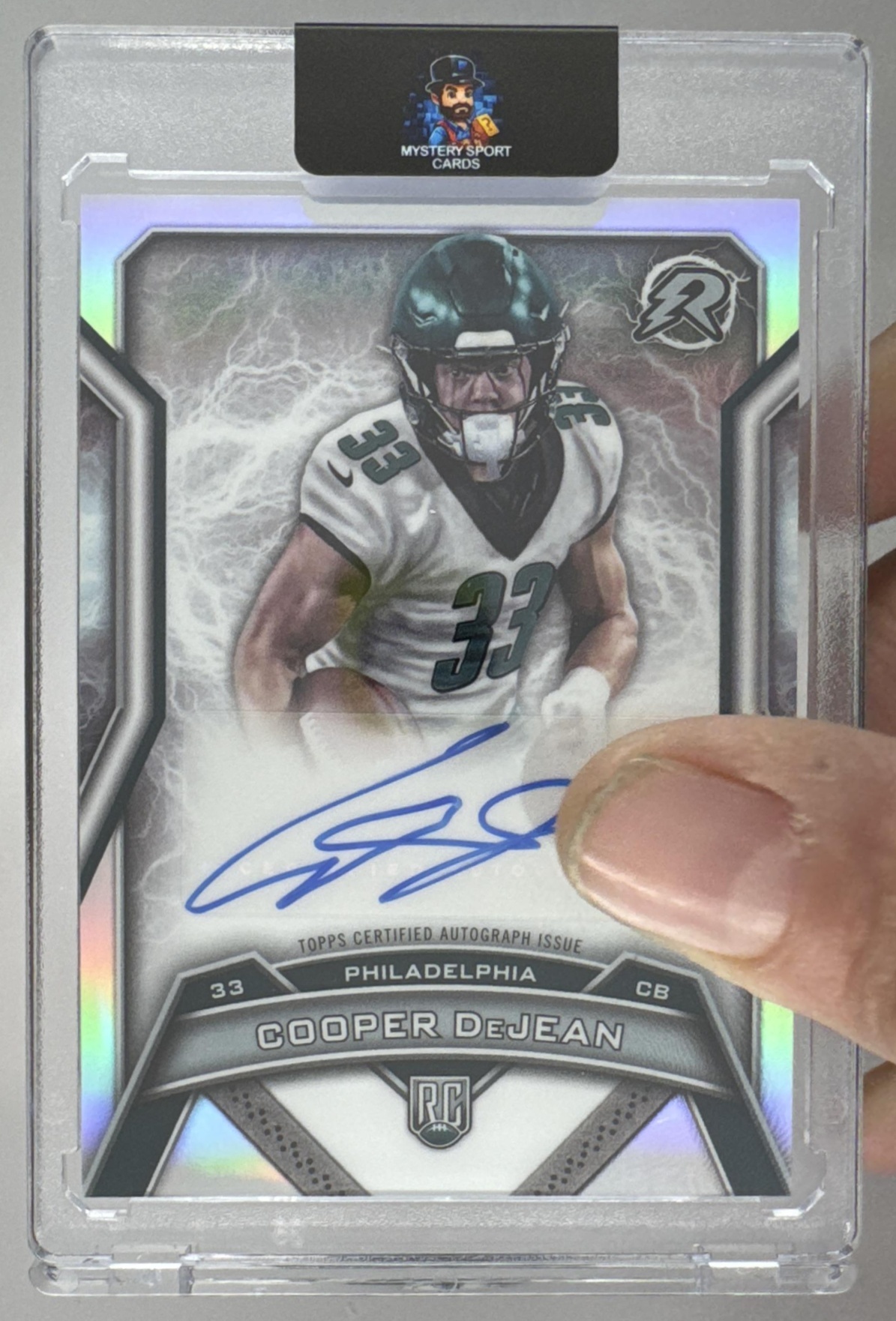 Card image for 2024 Topps Resurgence Cooper DeJean Rookie Signature #RRS-CD RC Auto Eagles