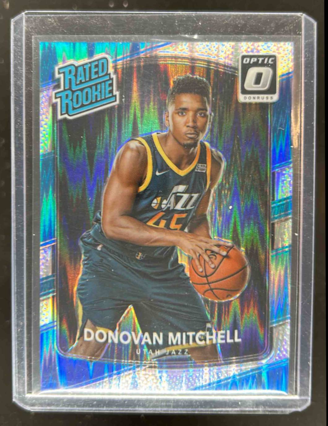 Card image for 2017-18 DONRUSS OPTIC DONOVAN MITCHELL #188 RATED ROOKIE SHOCK RC