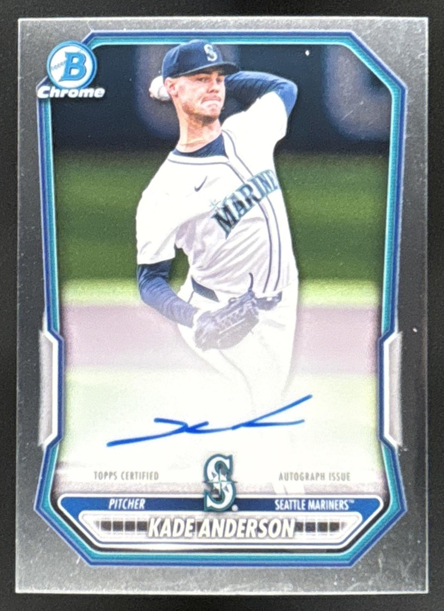 Card image for Kade Anderson 2026 Bowman Chrome Prospect Auto Seattle Mariners