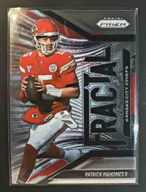 Card image for 2025 Panini Prizm Patrick Mahomes II #5 Fractal Chiefs